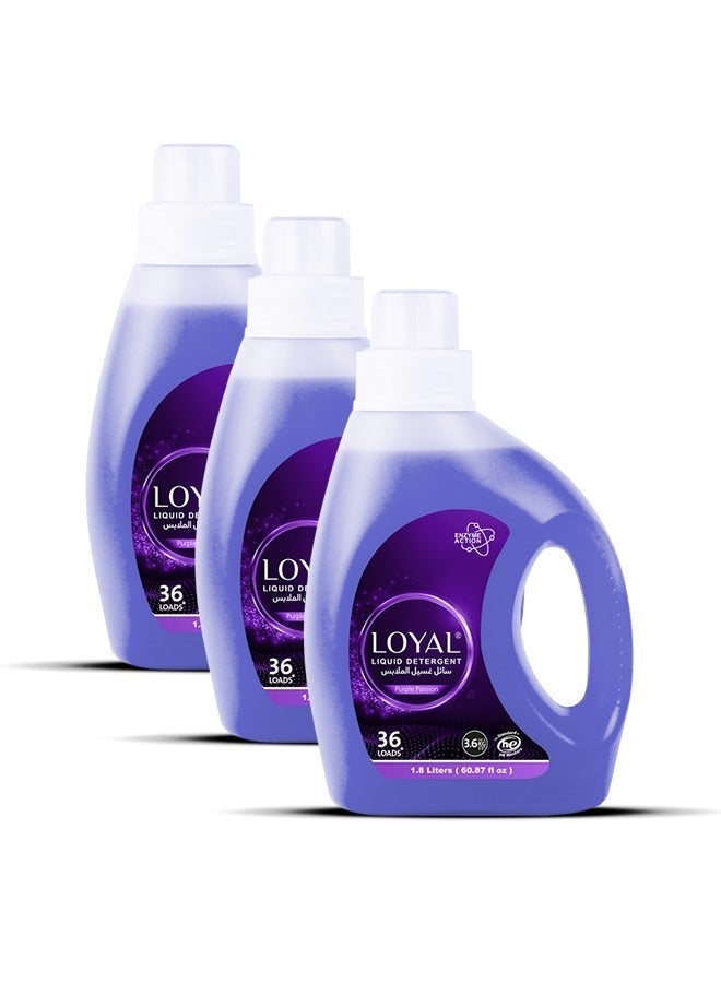 لويال سائل منظف الغسيل برائحة اللافندر 3x1.8 لتر - Image 1